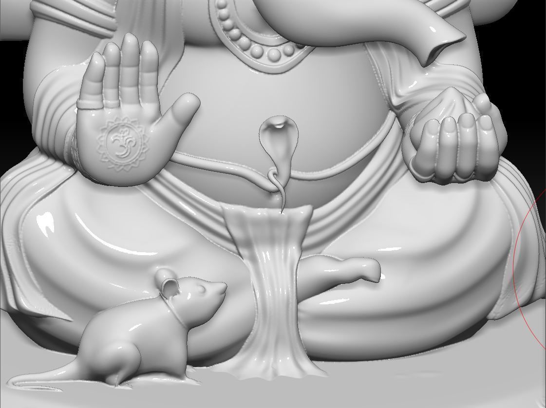 Ganesha idol 3D print model 3D print model_5