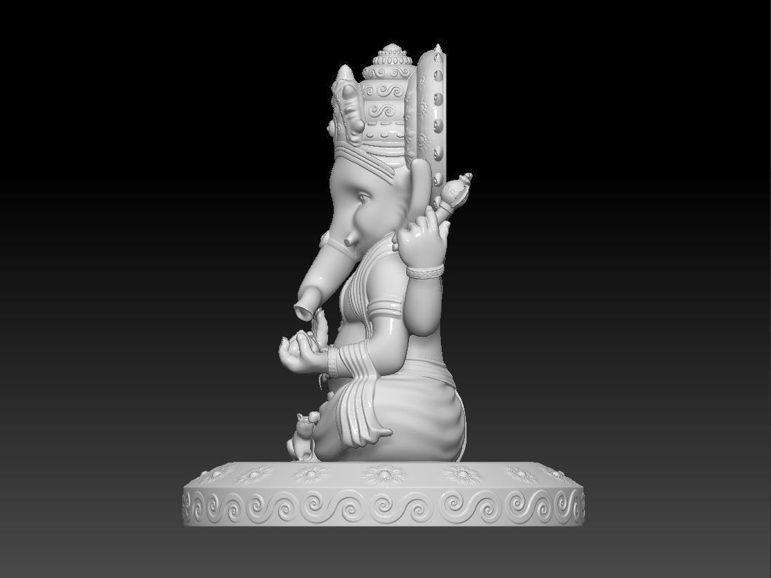 Ganesha idol 3D print model 3D print model_2