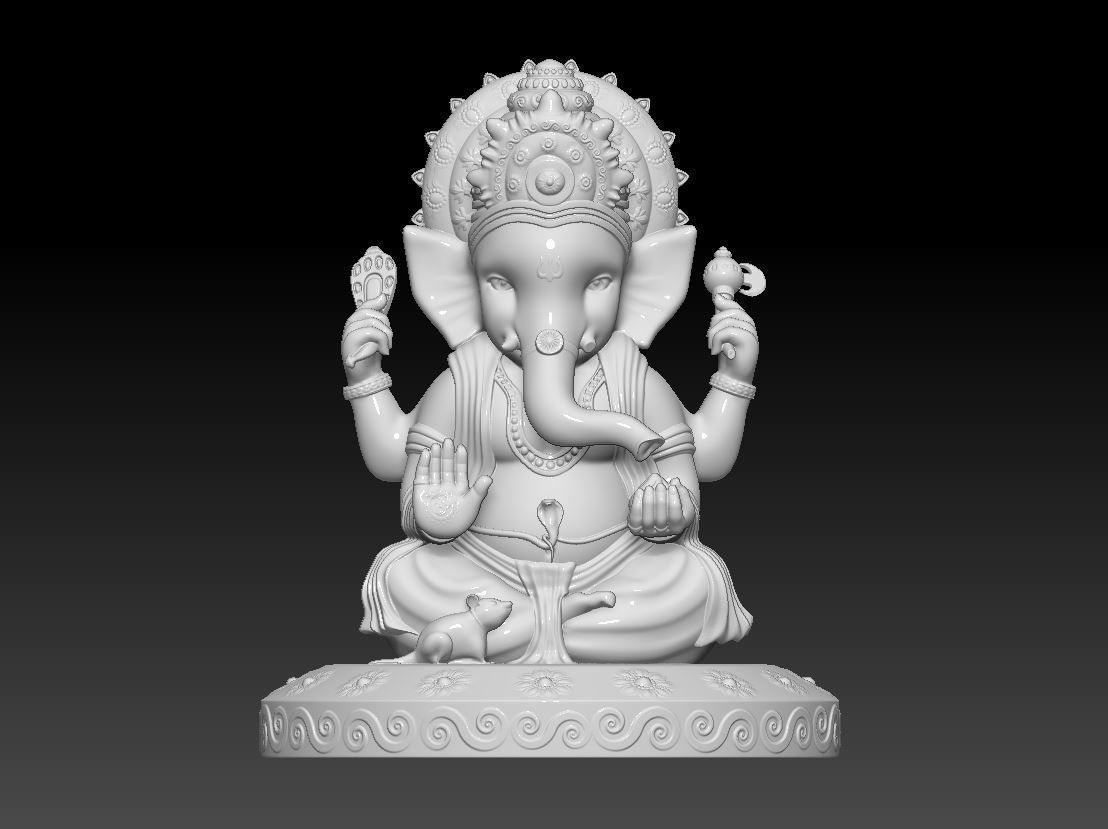 Ganesha idol 3D print model 3D print model_1
