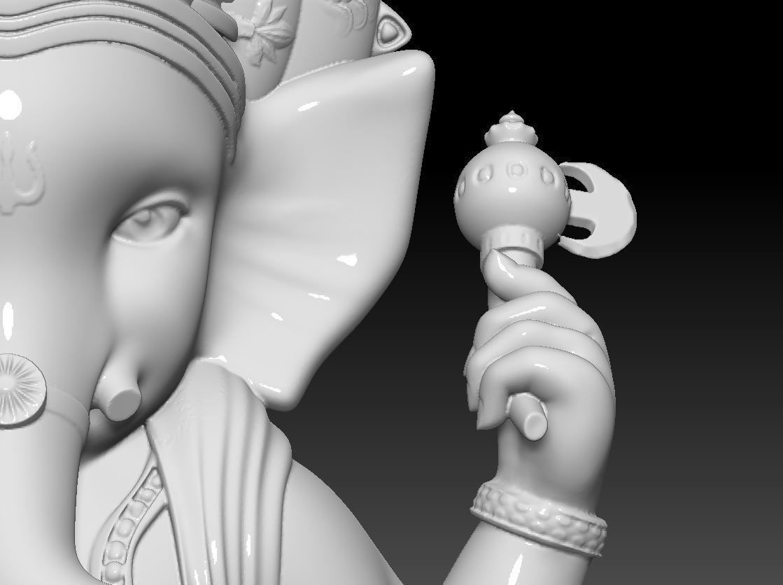 Ganesha idol 3D print model 3D print model_7
