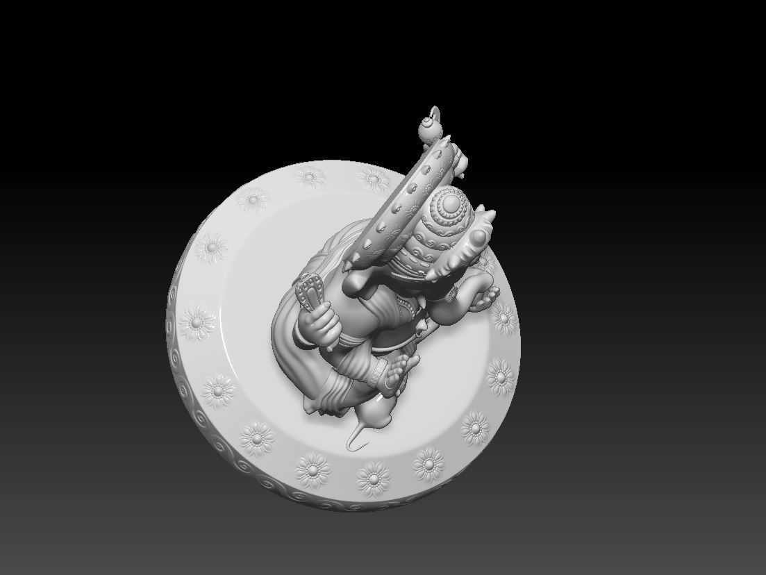 Ganesha idol 3D print model 3D print model_4