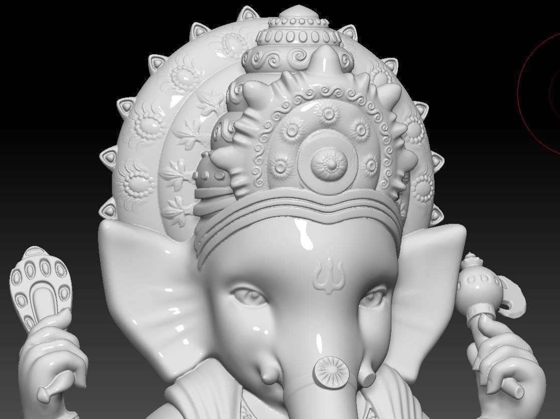 Ganesha idol 3D print model 3D print model_9