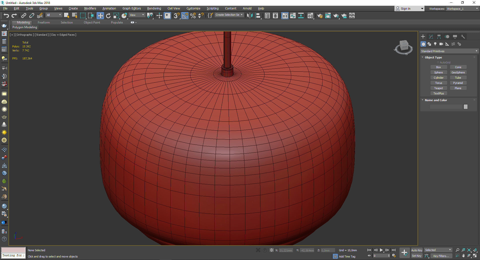 Enkel LED Pendant Light Low-poly 3D model_5