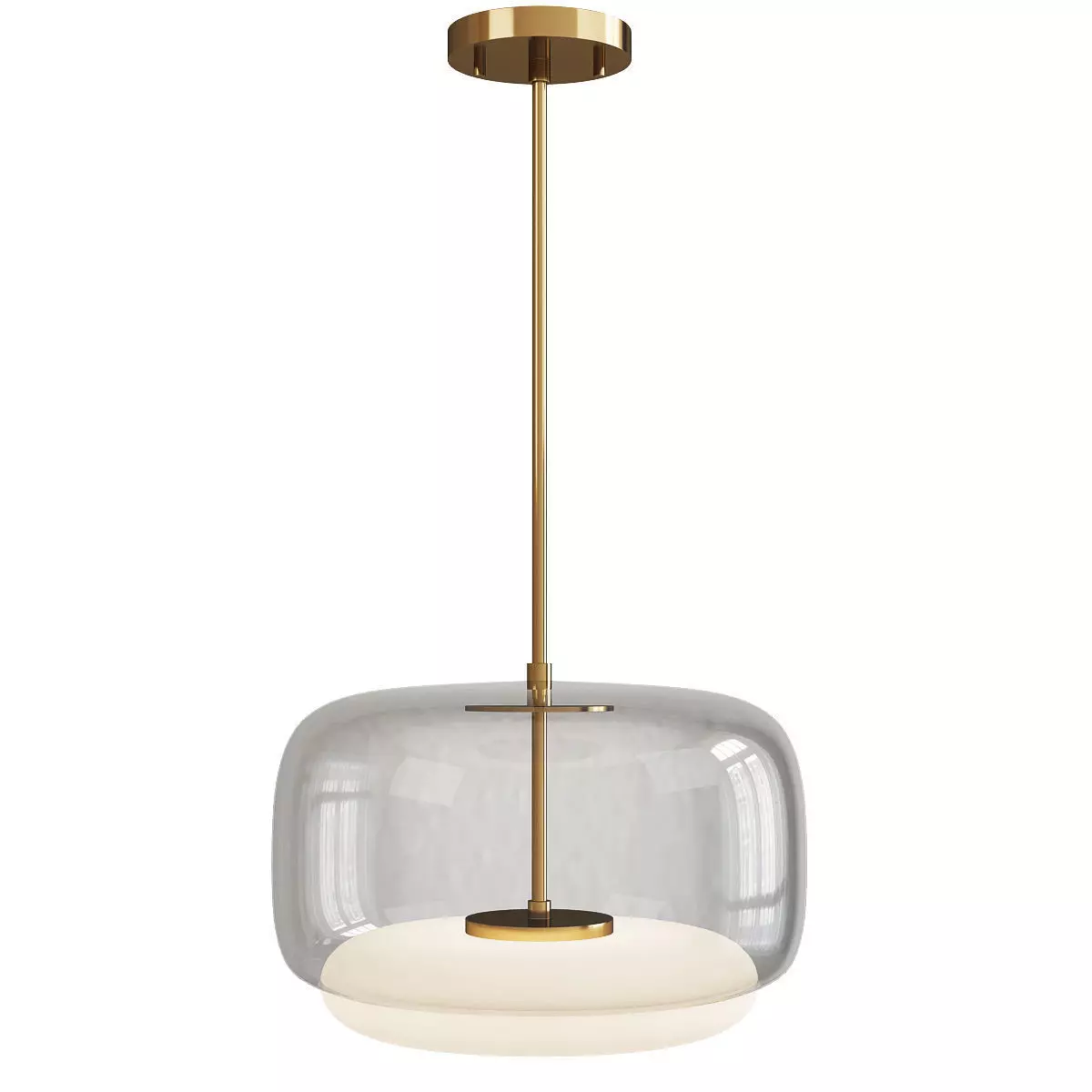 Enkel LED Pendant Light Low-poly 3D model_0