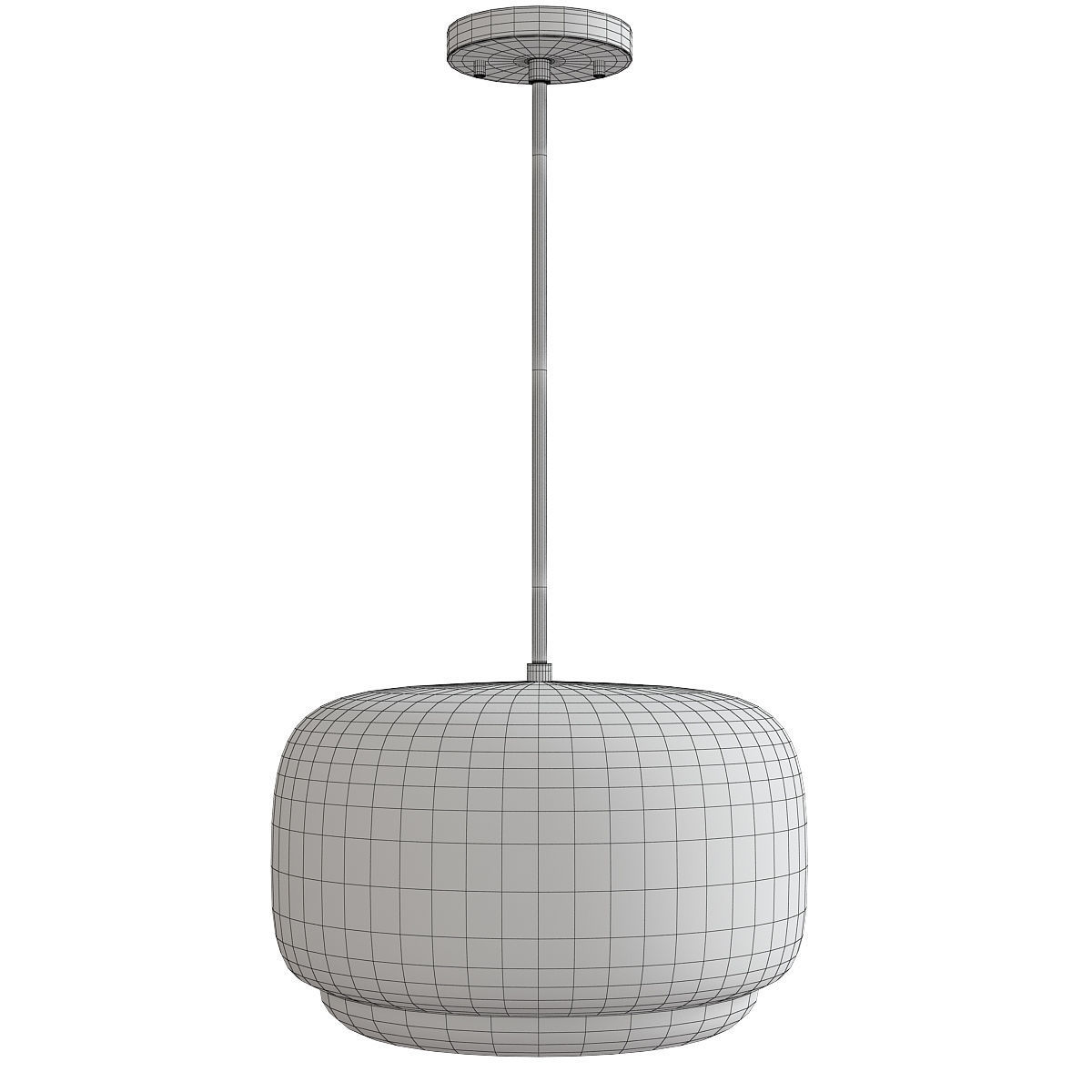 Enkel LED Pendant Light Low-poly 3D model_2
