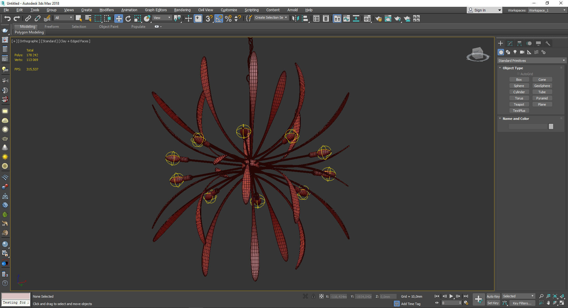 Dahlia Chandelier 3D model_4