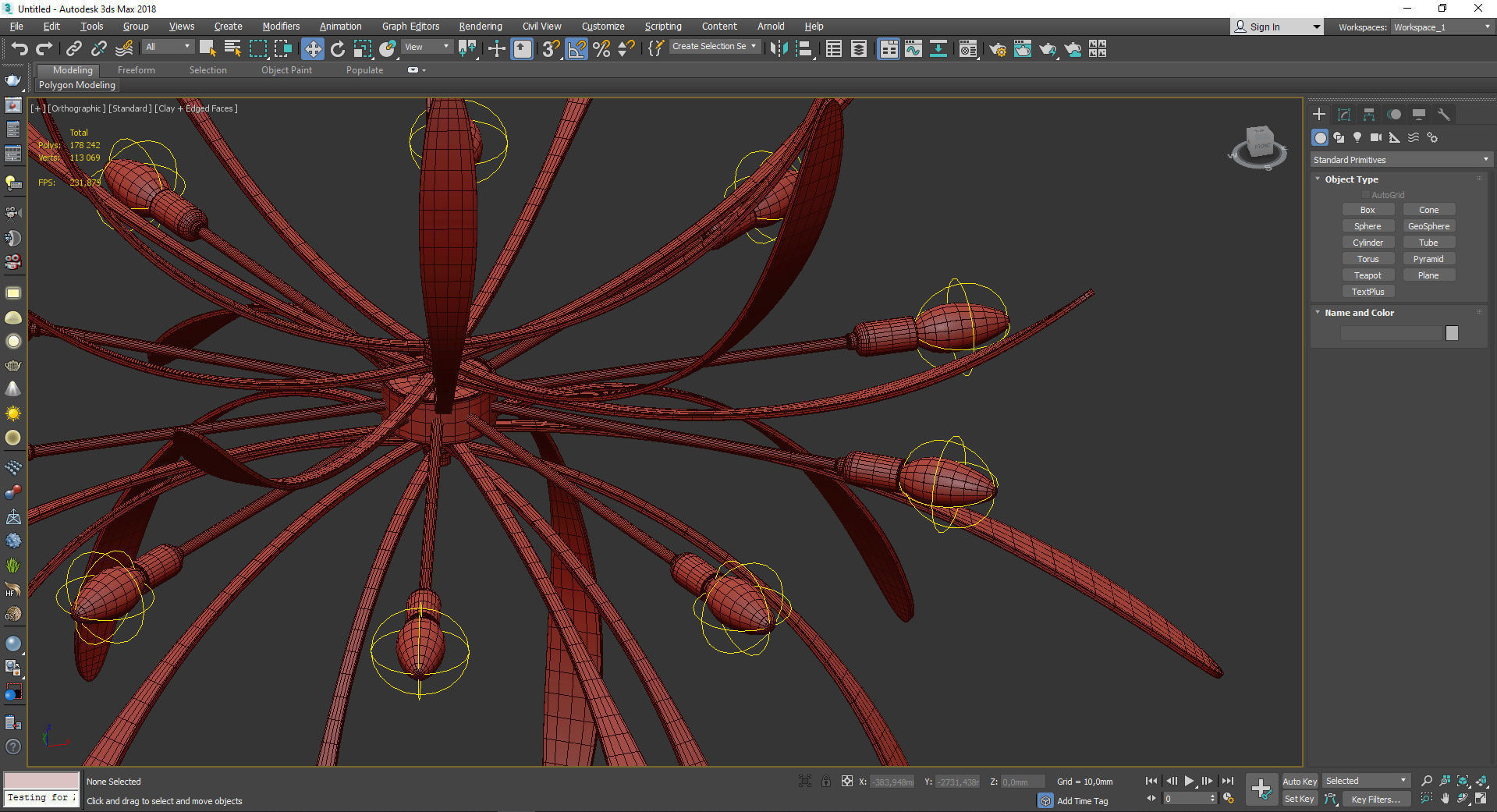 Dahlia Chandelier 3D model_5