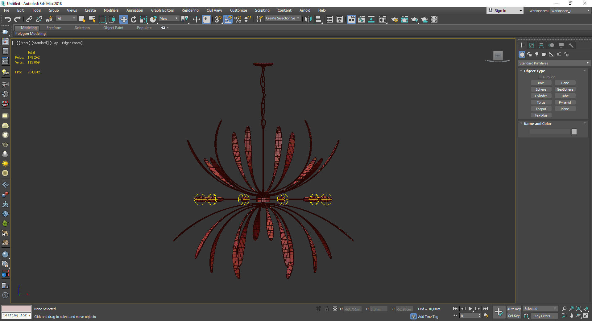 Dahlia Chandelier 3D model_3