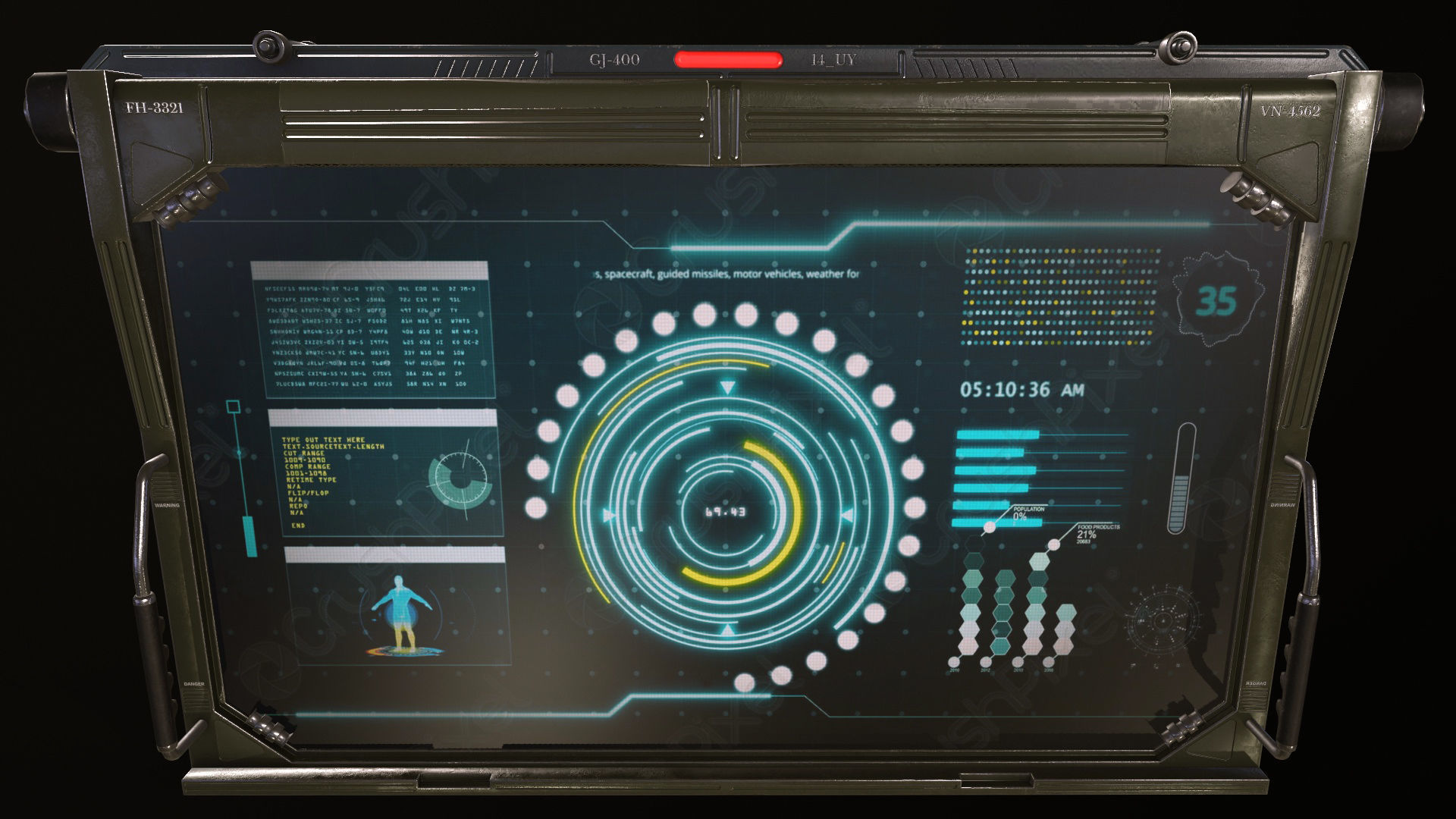control panel screen - Vol 01 Low-poly 3D model_7