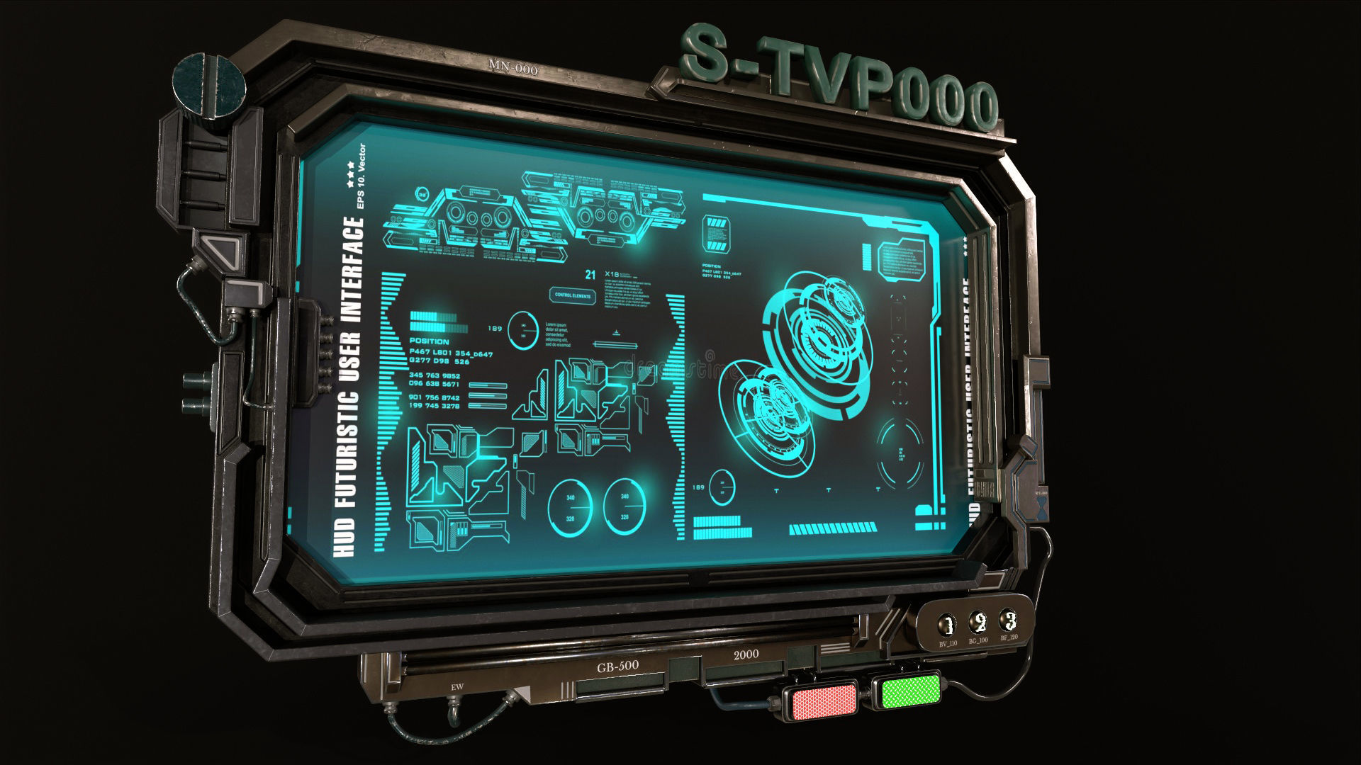 control panel screen - Vol 01 Low-poly 3D model_8
