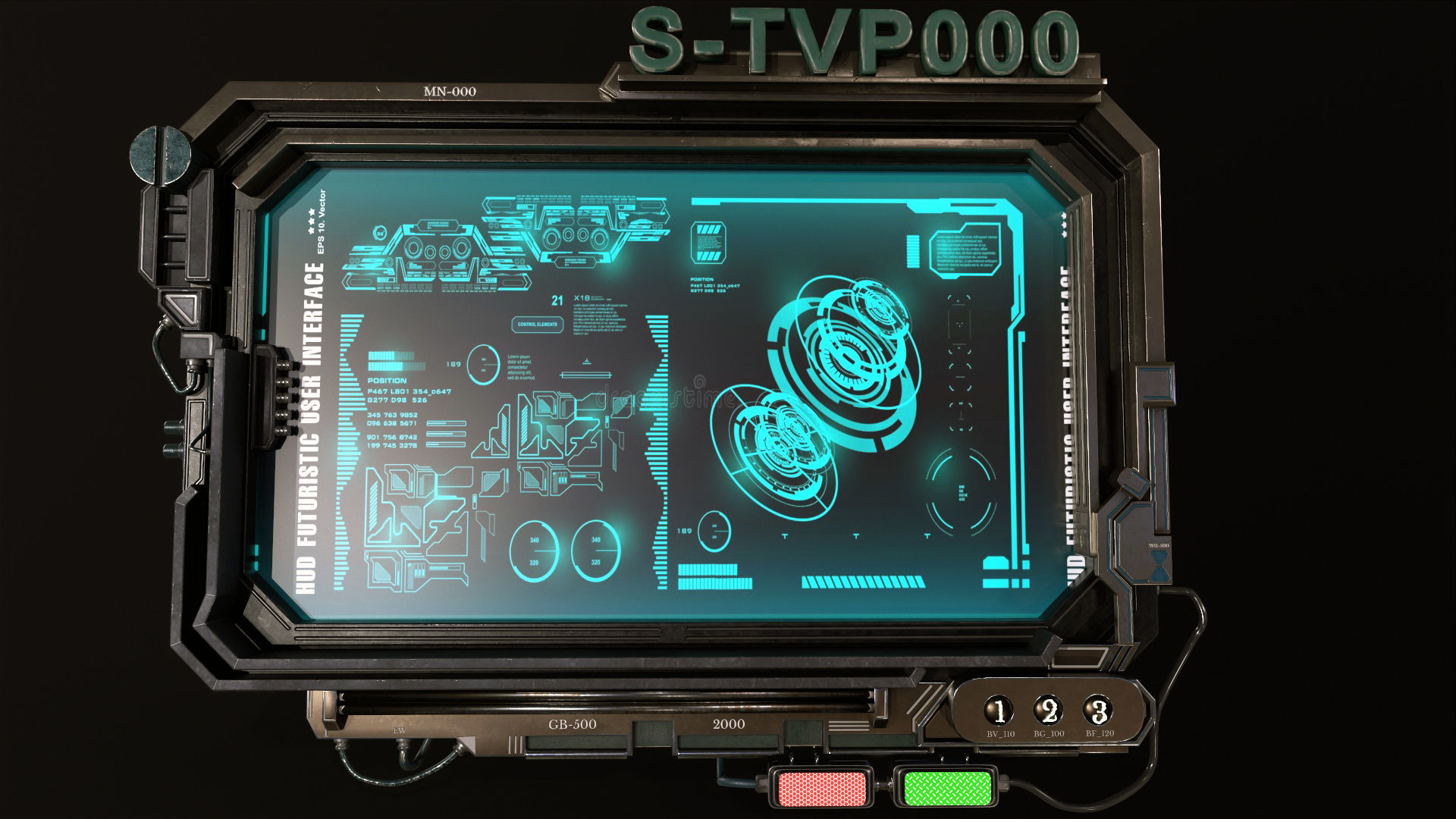 control panel screen - Vol 01 Low-poly 3D model_9