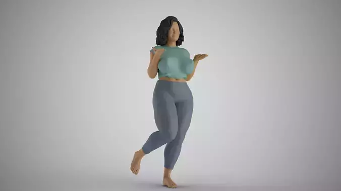 Girl Holding Empty Hands 3D print model