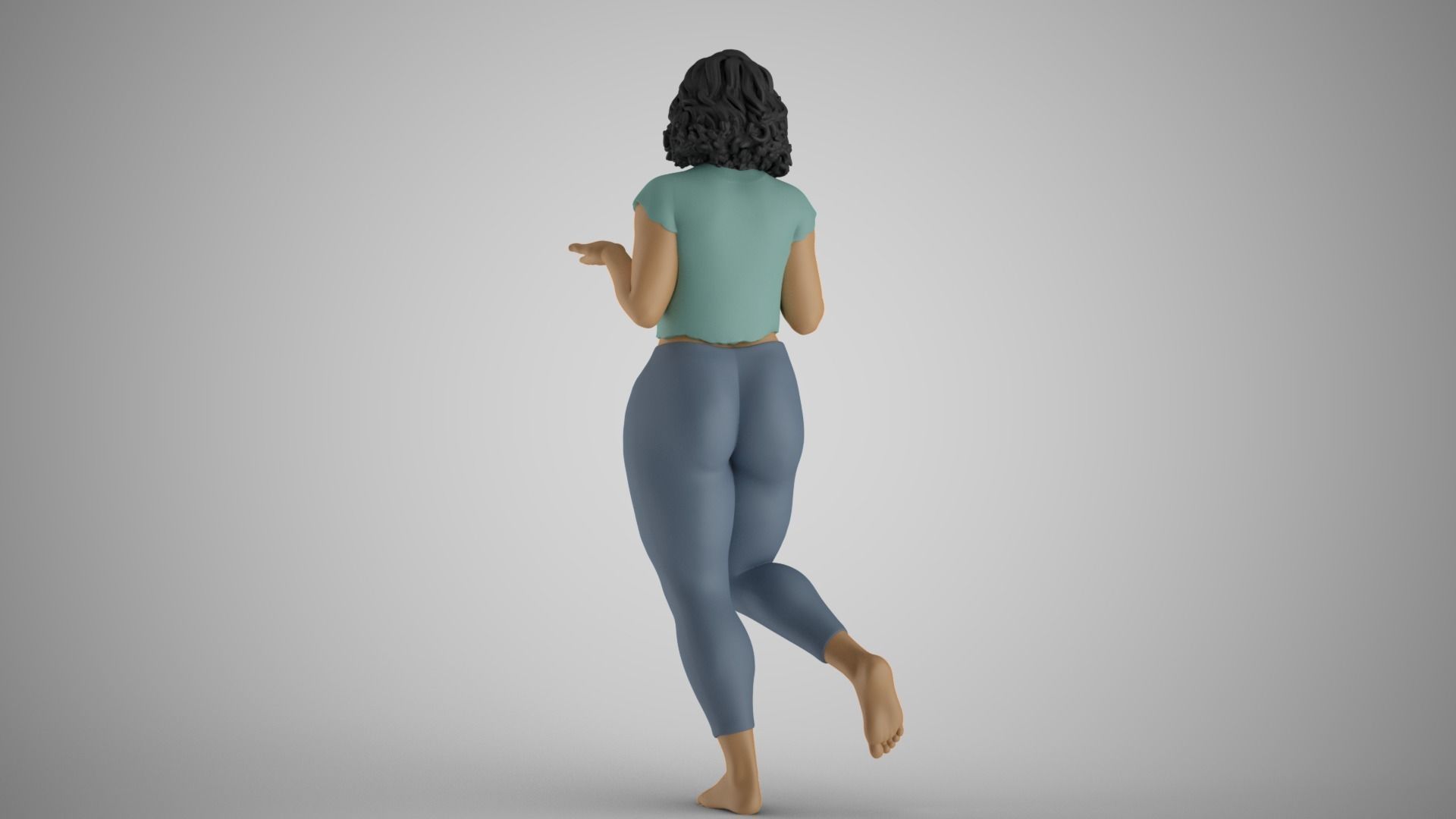 Girl Holding Empty Hands 3D print model_7
