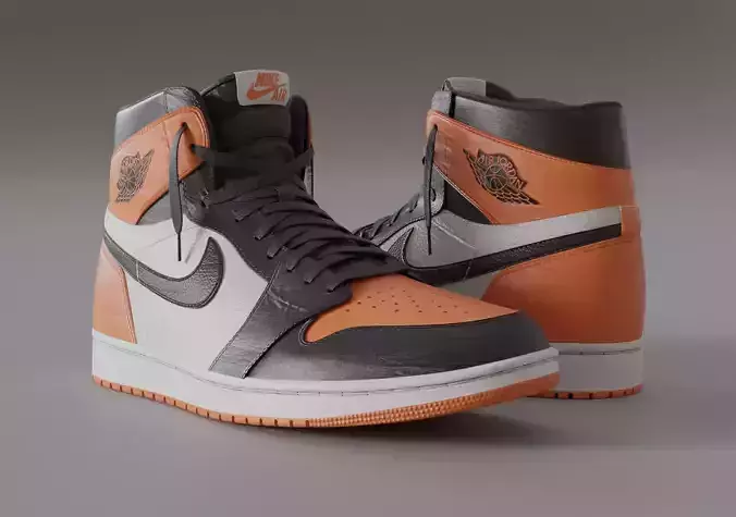 Jordan 1 High OG Shattered Backboard  Low-poly 3D model