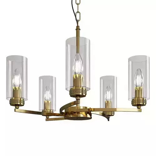 Domecelle Antique Brass 5 Light Pendant