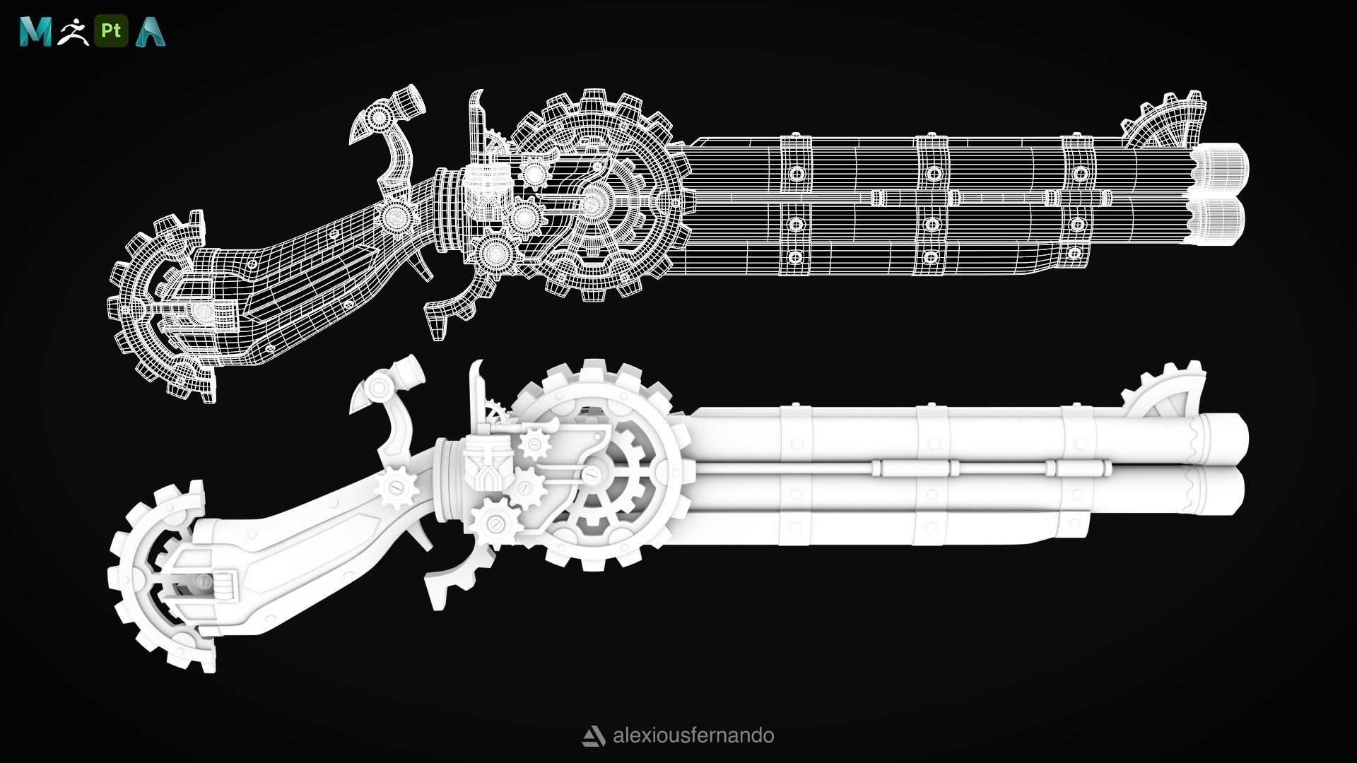 Dwarf Gun - 3D Model 3D model_6