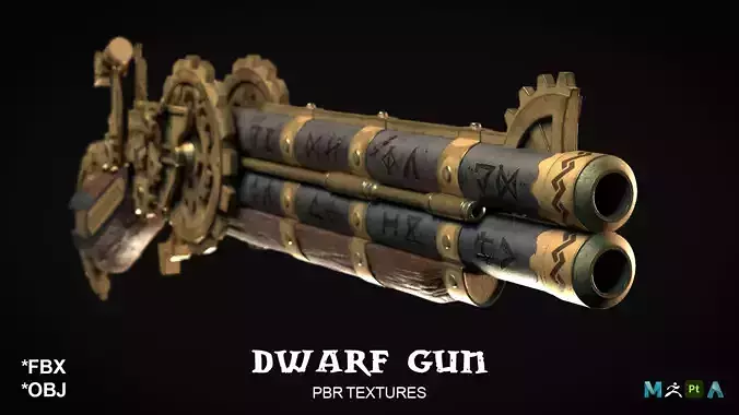 Dwarf Gun - 3D Model