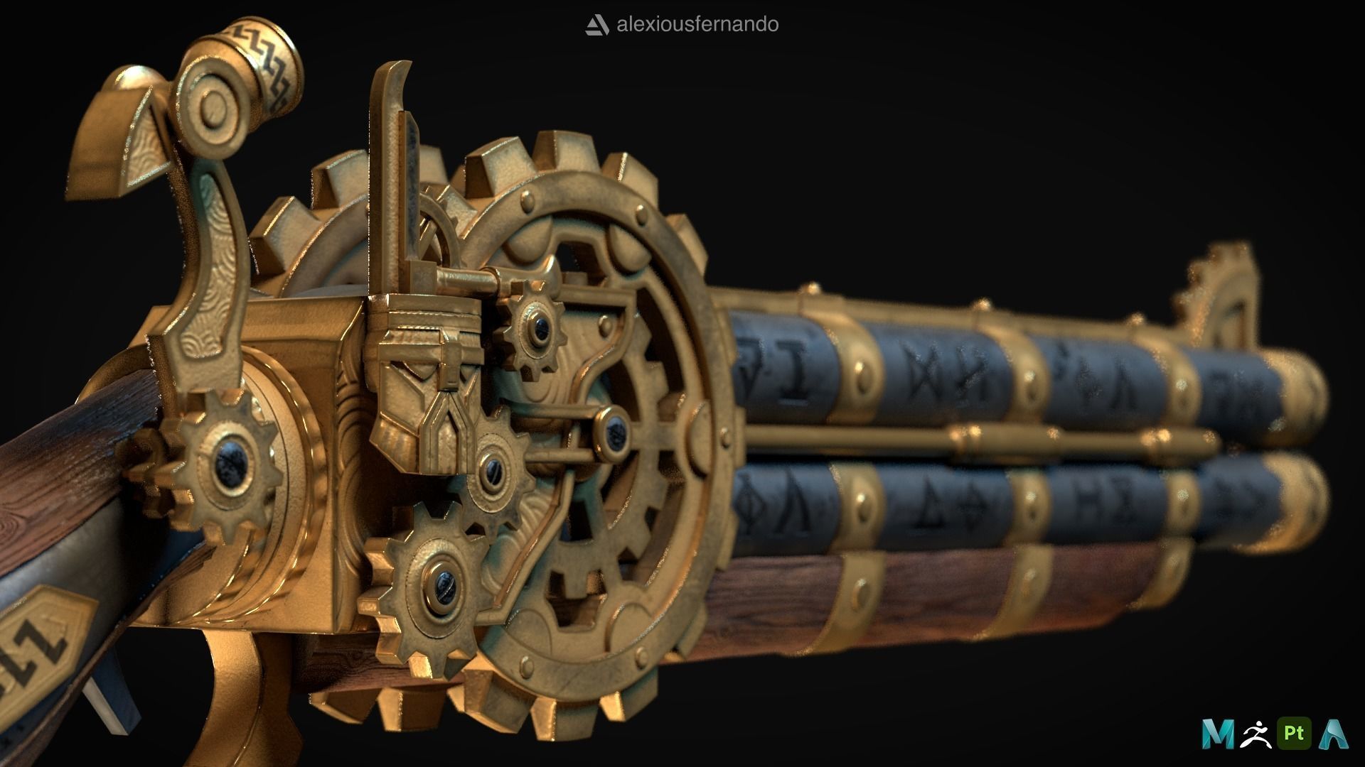 Dwarf Gun - 3D Model 3D model_3