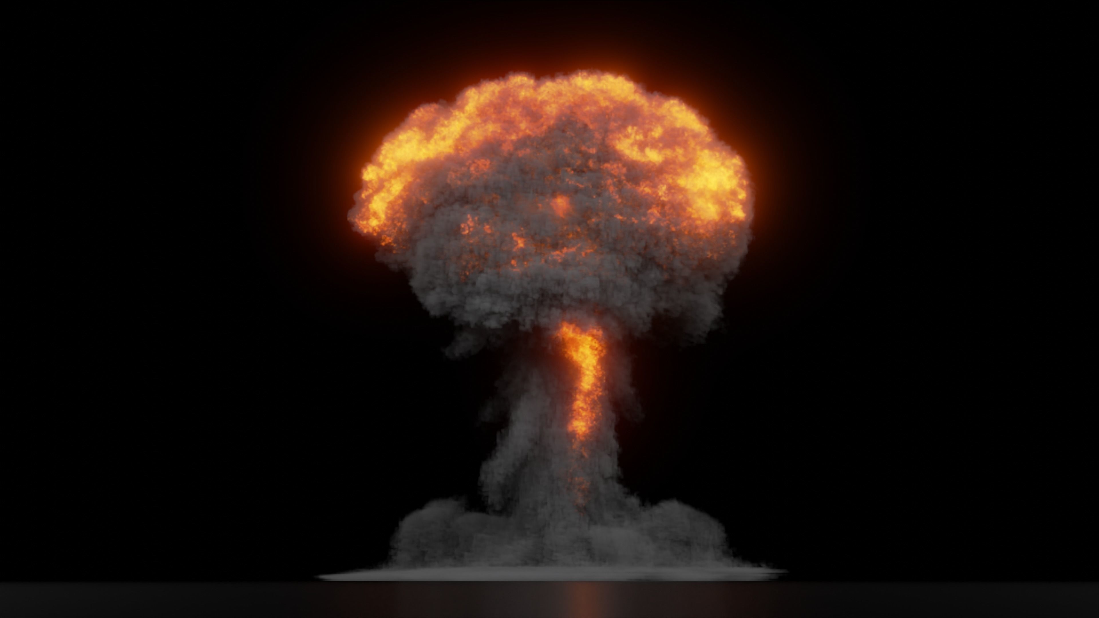 High Resolution Nuclear Explosion 3D model_5