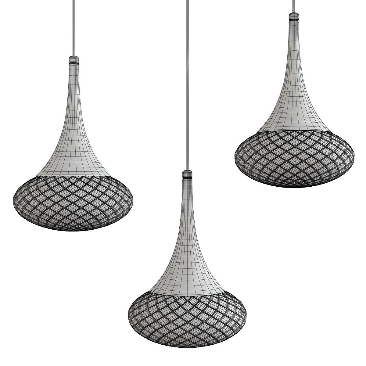 Bella Wid Mini Pendant Light Low-poly 3D model_1
