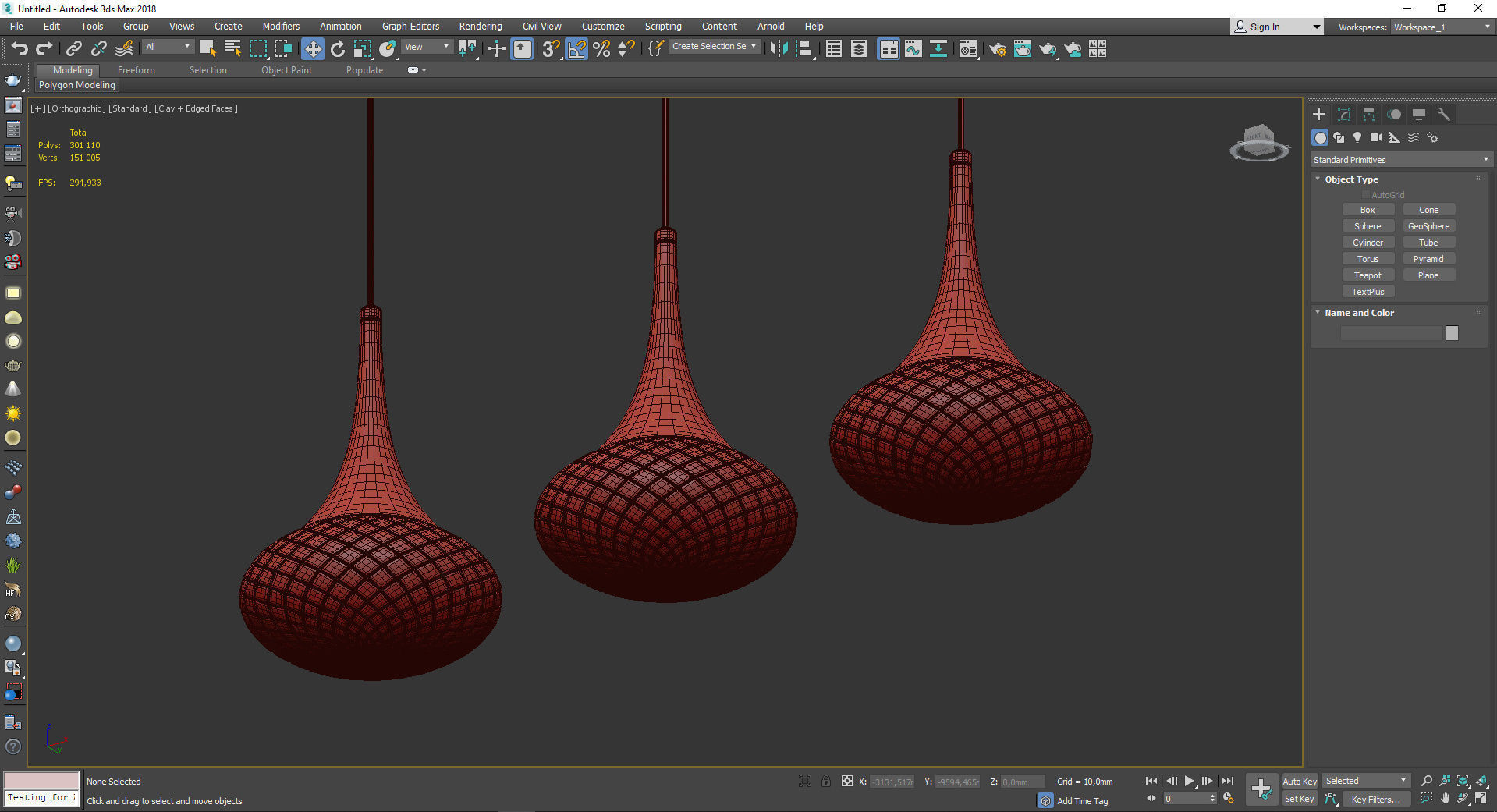 Bella Wid Mini Pendant Light Low-poly 3D model_3