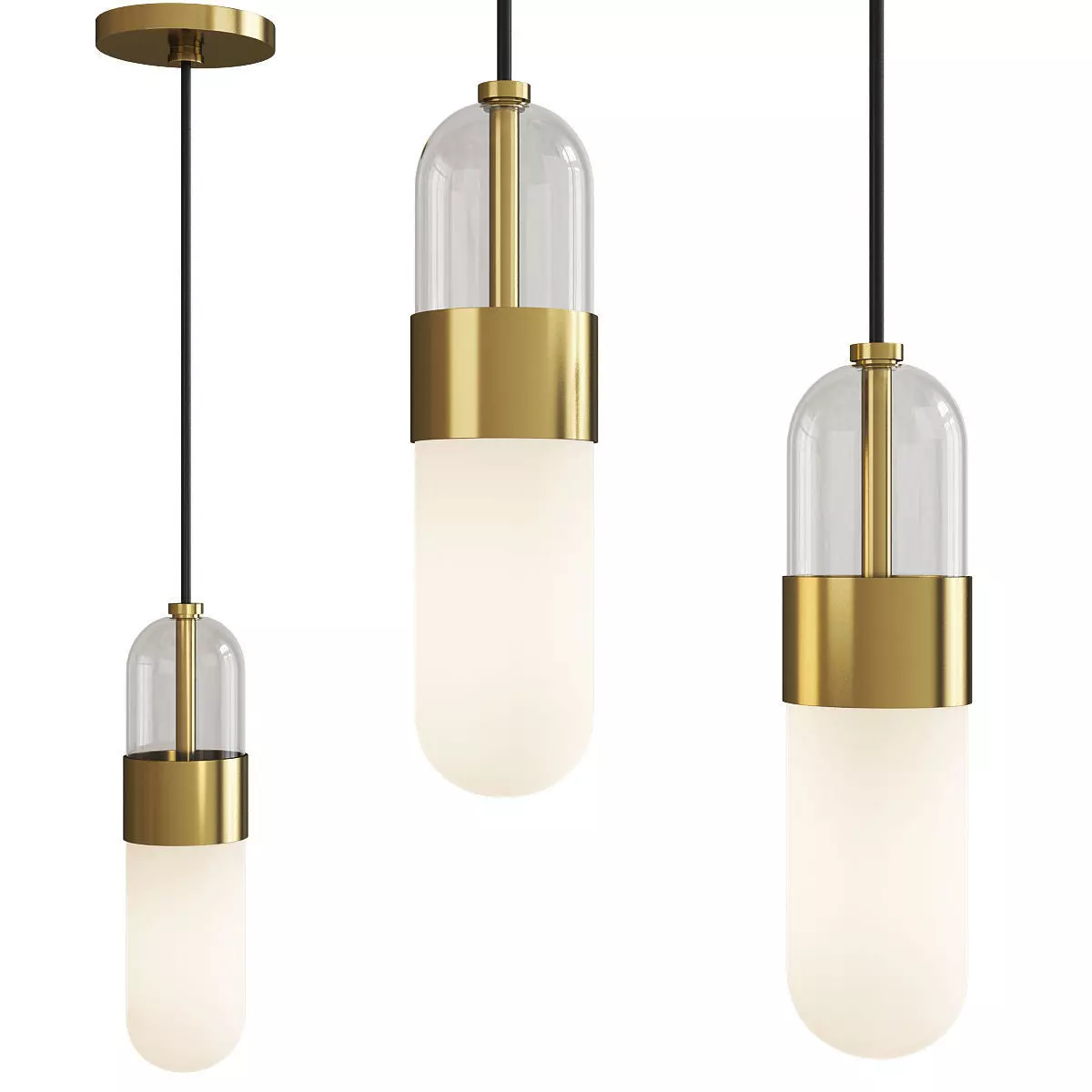 Emilia Mini Pendant Light Low-poly 3D model_0