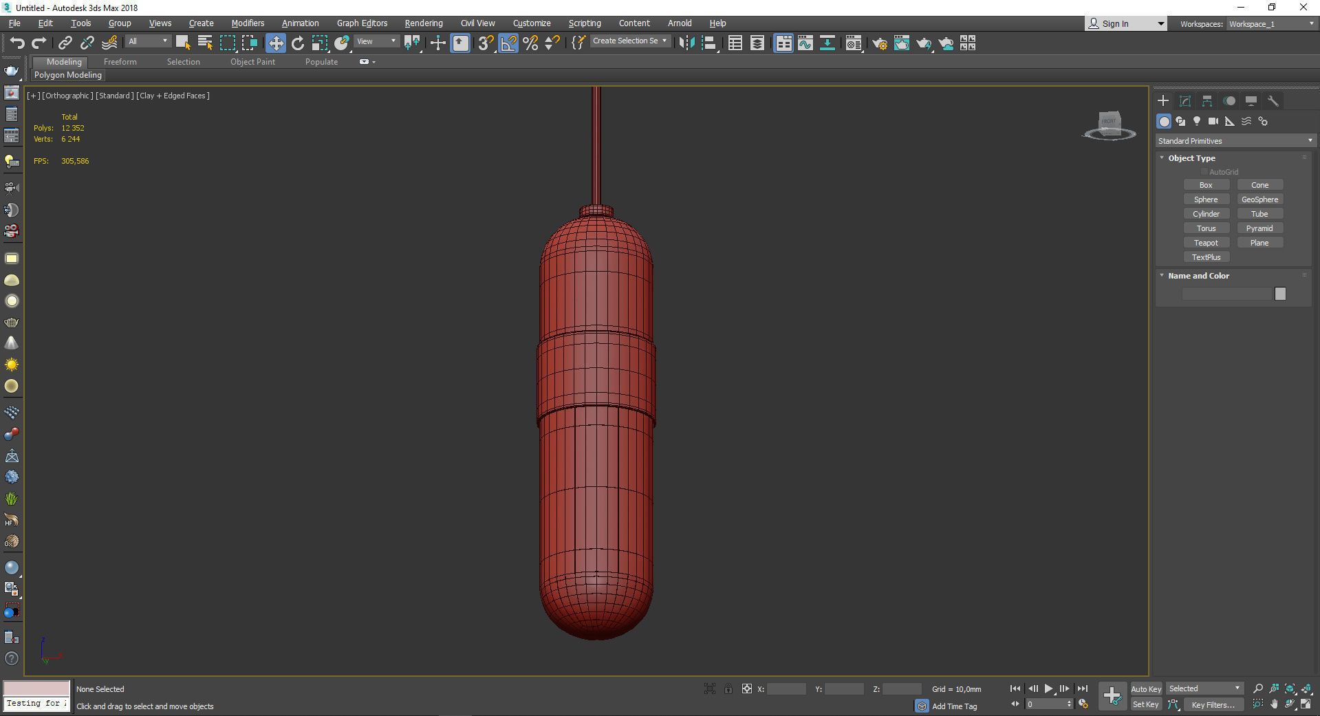 Emilia Mini Pendant Light Low-poly 3D model_3