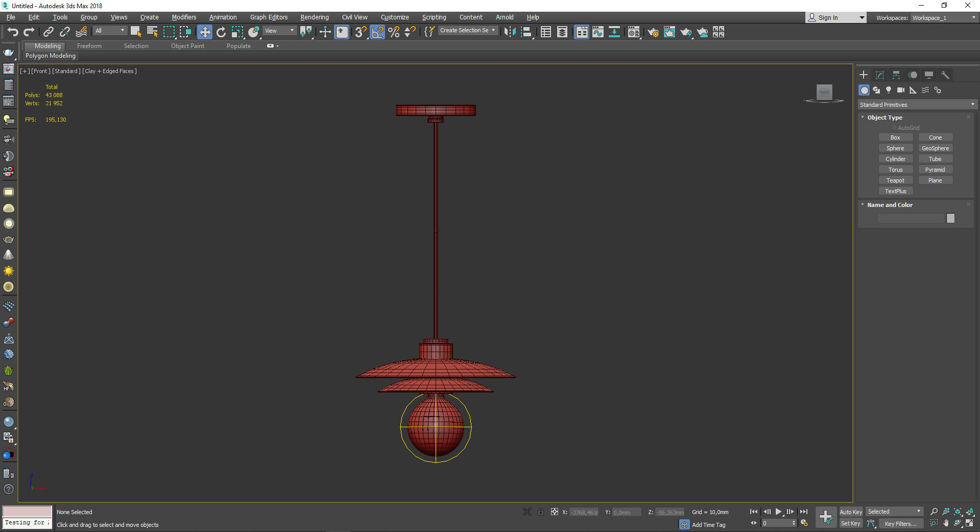 Milla Pendant Light Low-poly 3D model_2