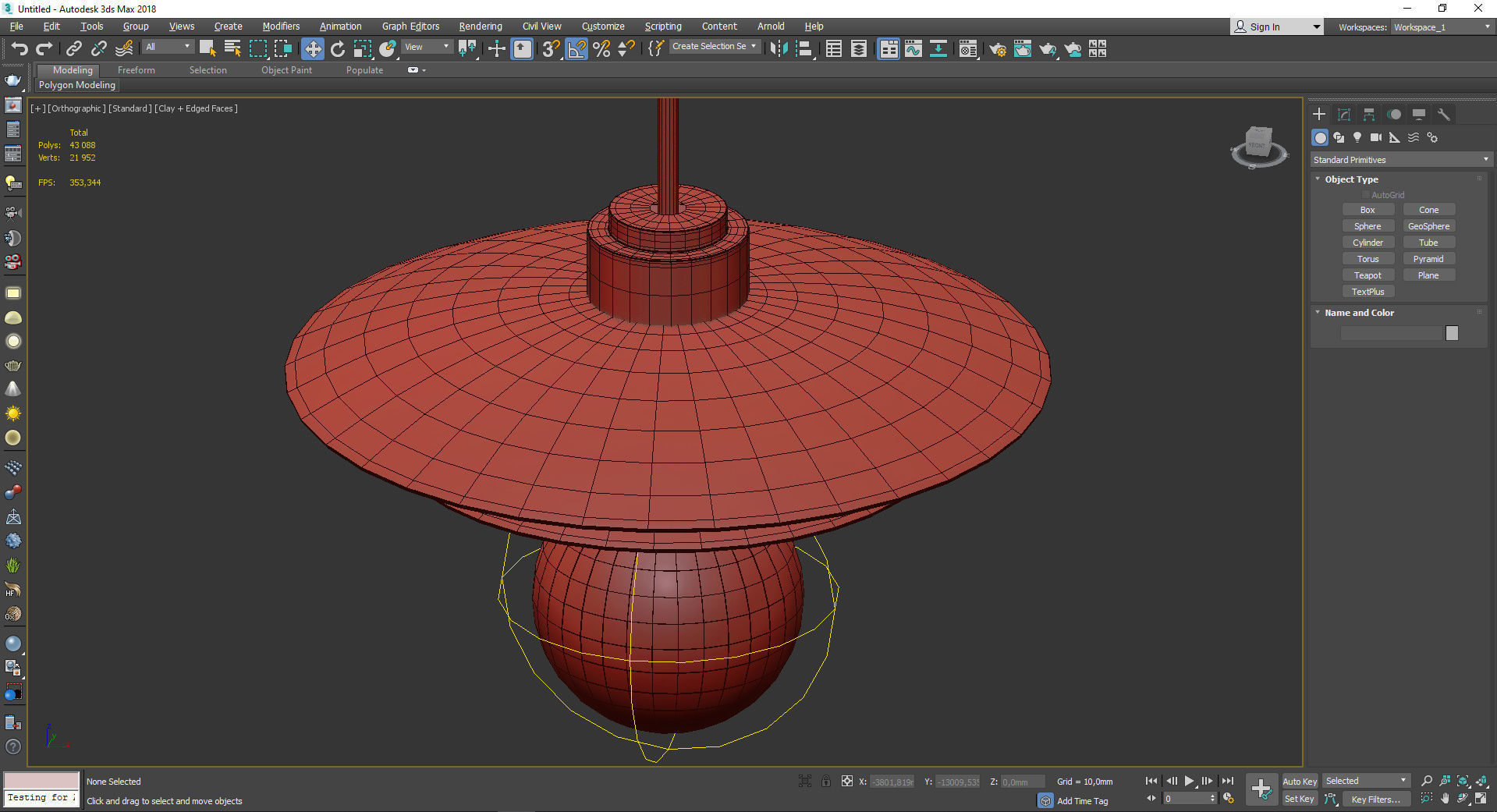 Milla Pendant Light Low-poly 3D model_4