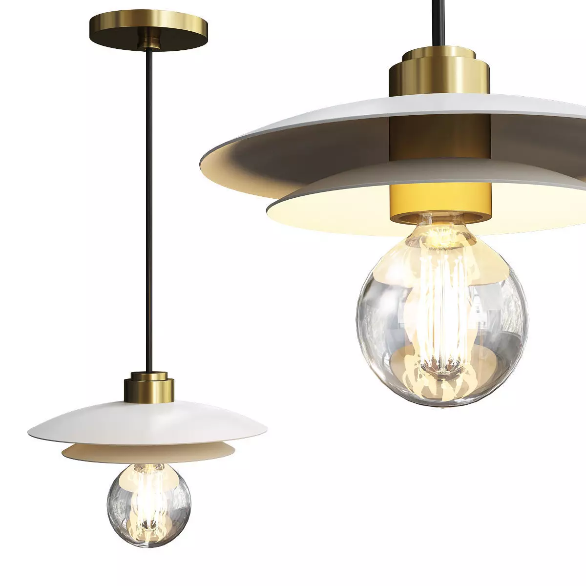 Milla Pendant Light Low-poly 3D model_0