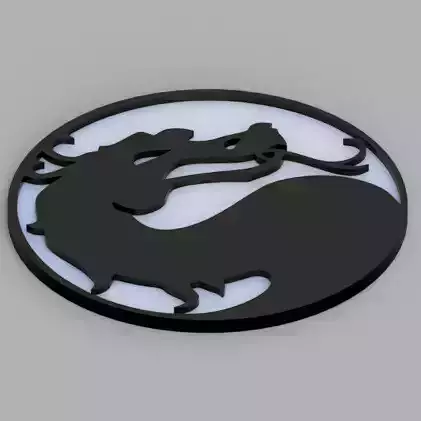 Coaster Mortal Kombat 3D print model Coaster Mortal Kombat 3D print model