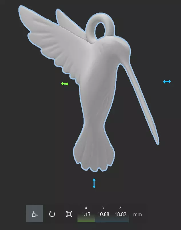 HUMMINGBIRD PENDANT -DIJE COLIBRI Free 3D print model