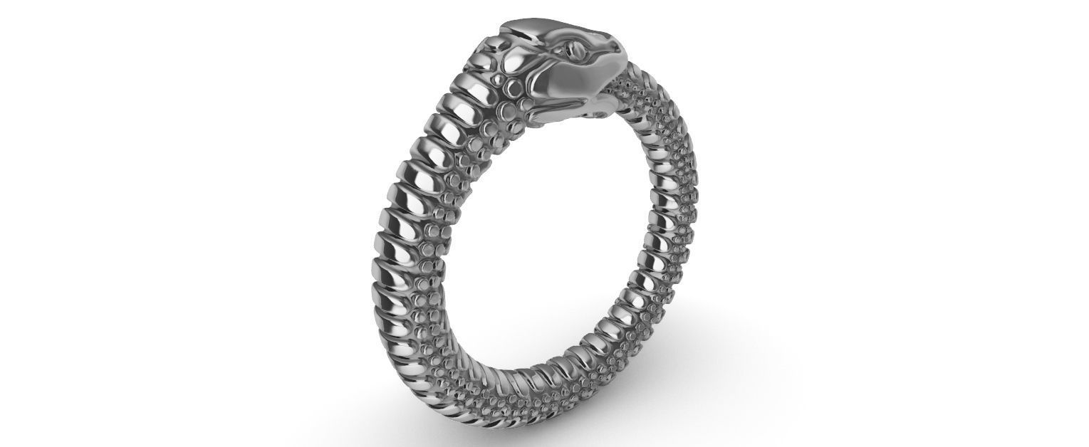 Ouroborus Ring 3D print model_2