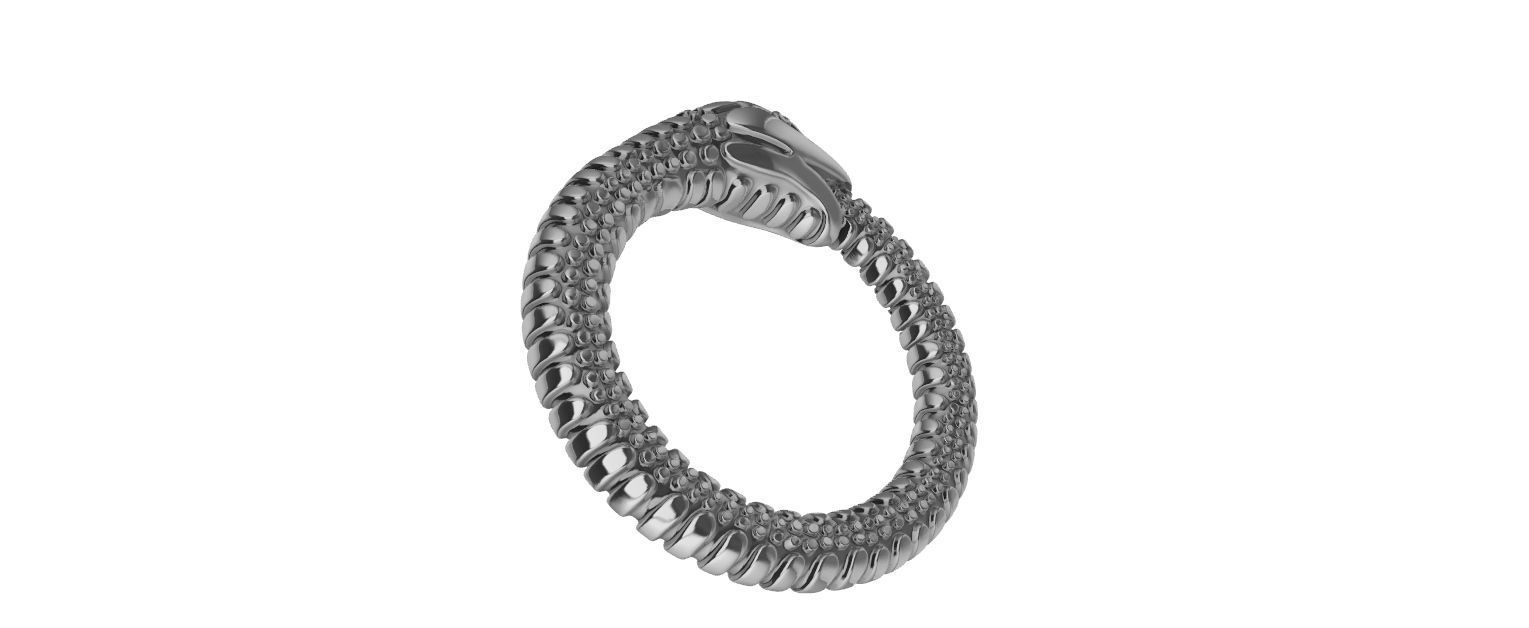 Ouroborus Ring 3D print model_12