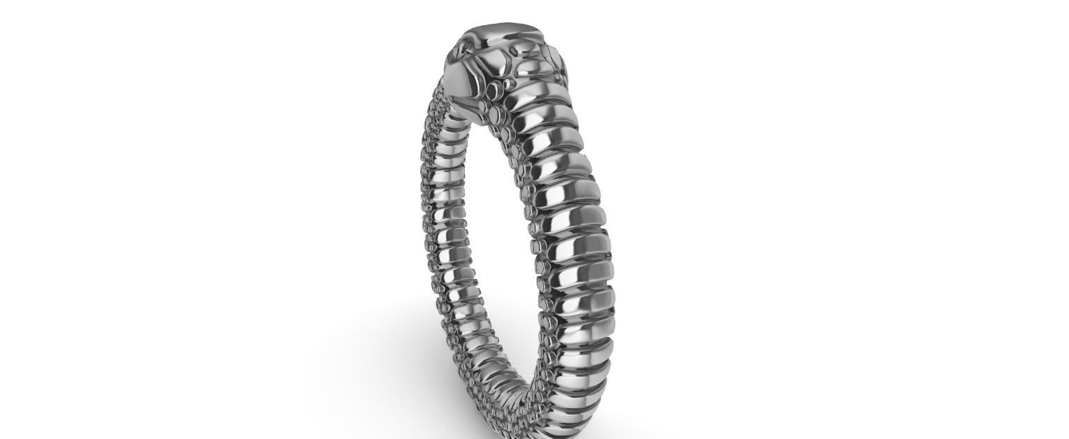Ouroborus Ring 3D print model_4
