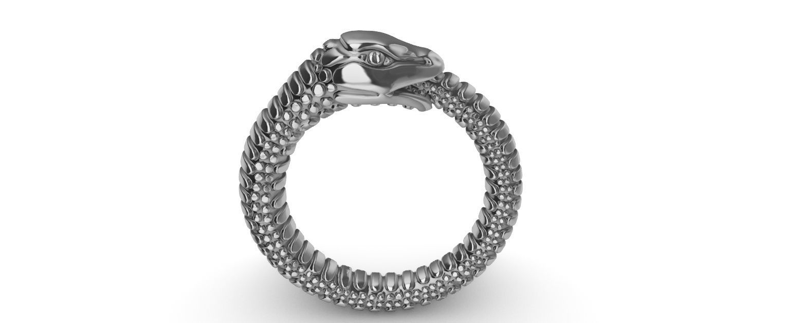 Ouroborus Ring 3D print model_1