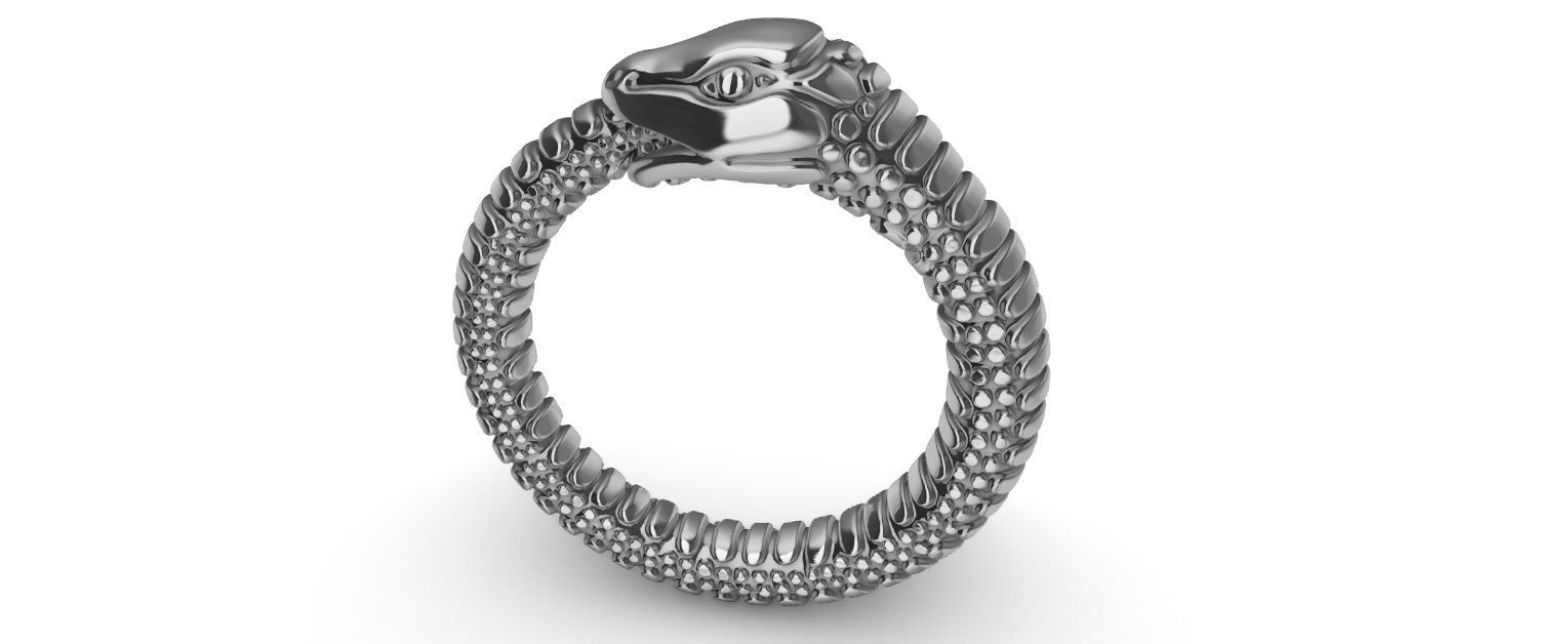 Ouroborus Ring 3D print model_6
