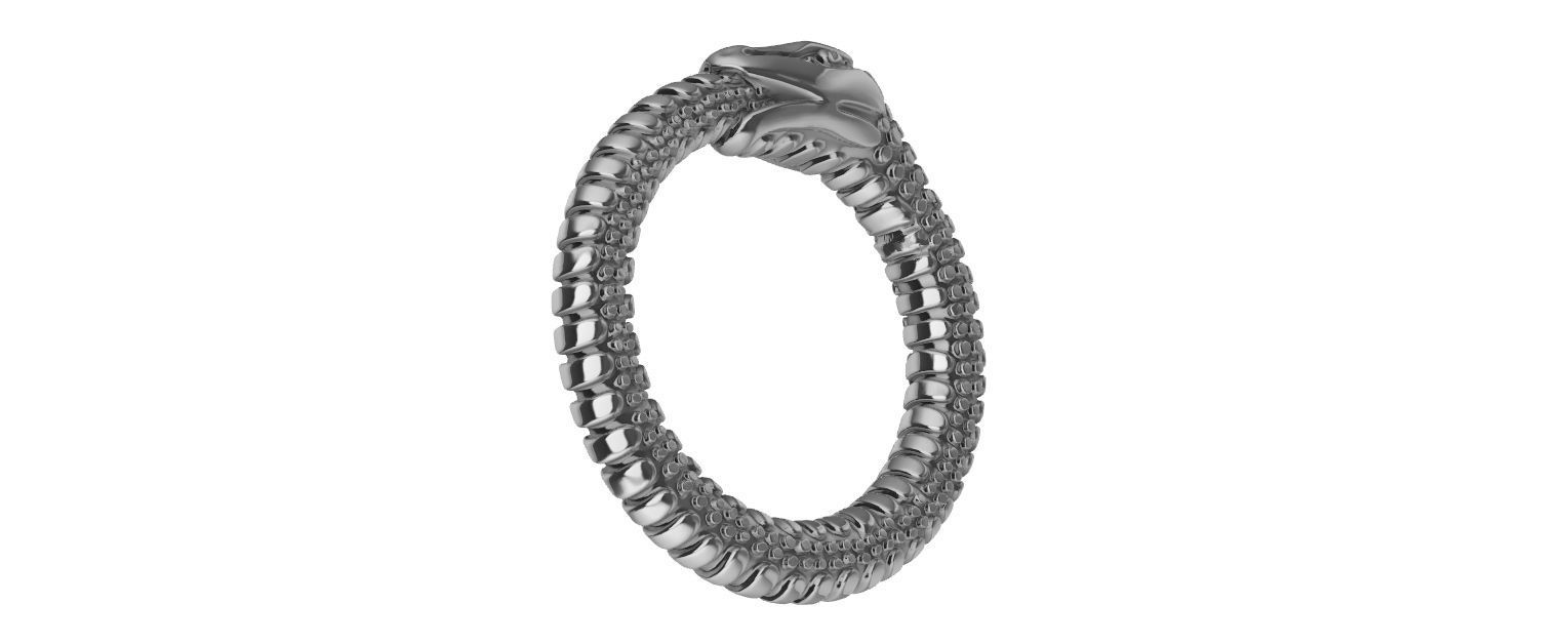 Ouroborus Ring 3D print model_9