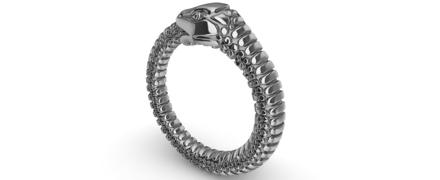 Ouroborus Ring 3D print model_5