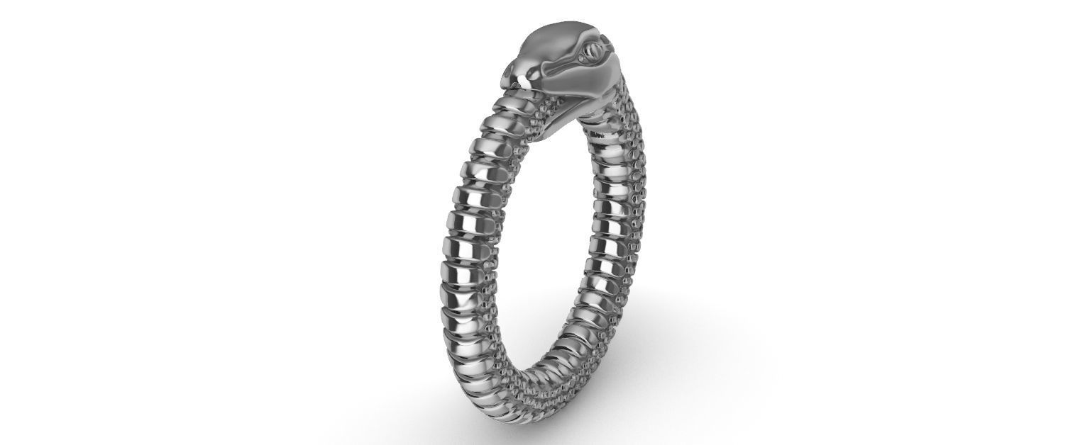 Ouroborus Ring 3D print model_8