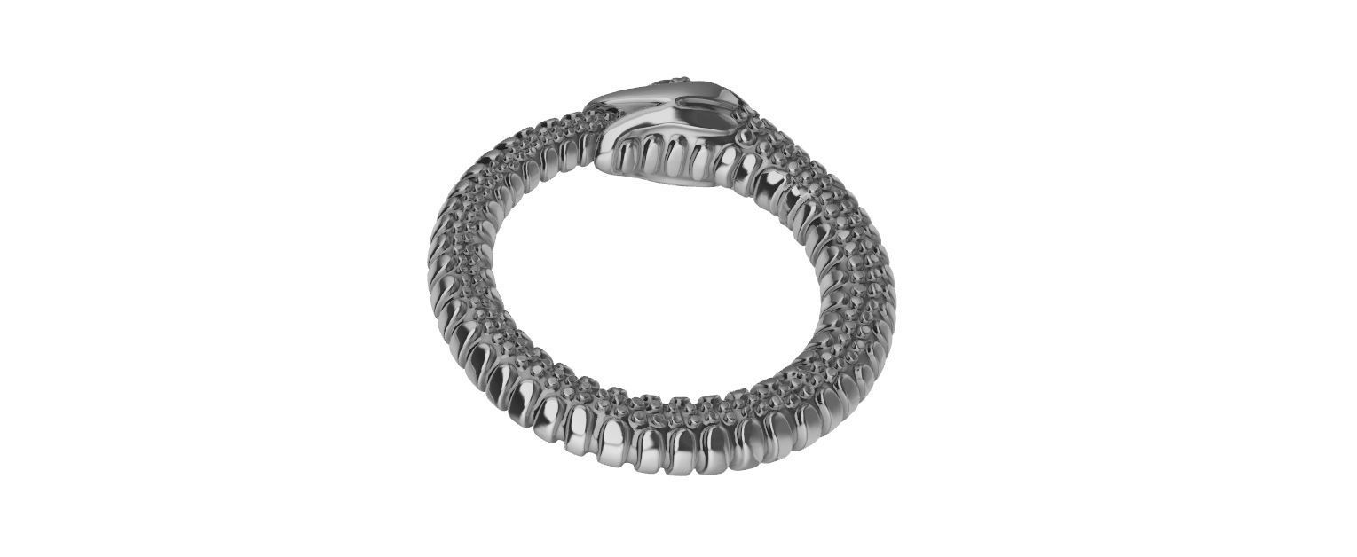 Ouroborus Ring 3D print model_10