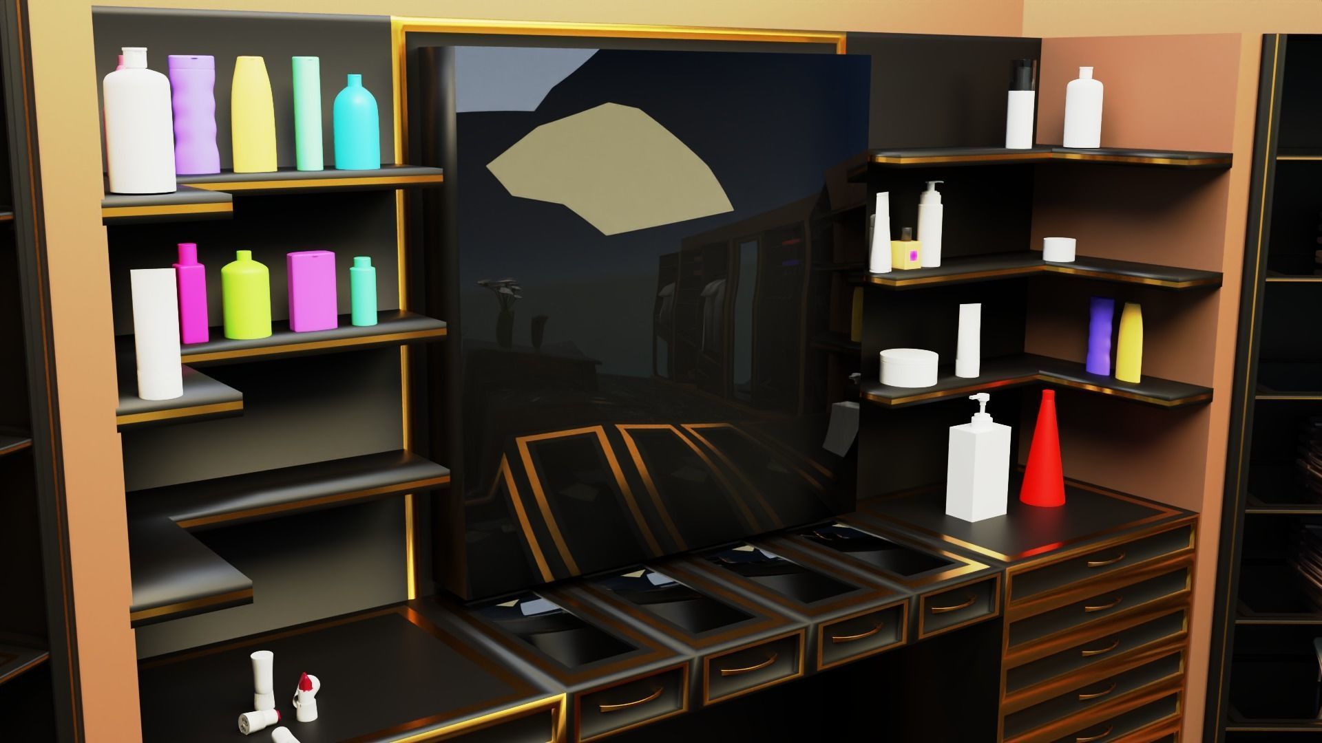 Dressing room design  3D model_6