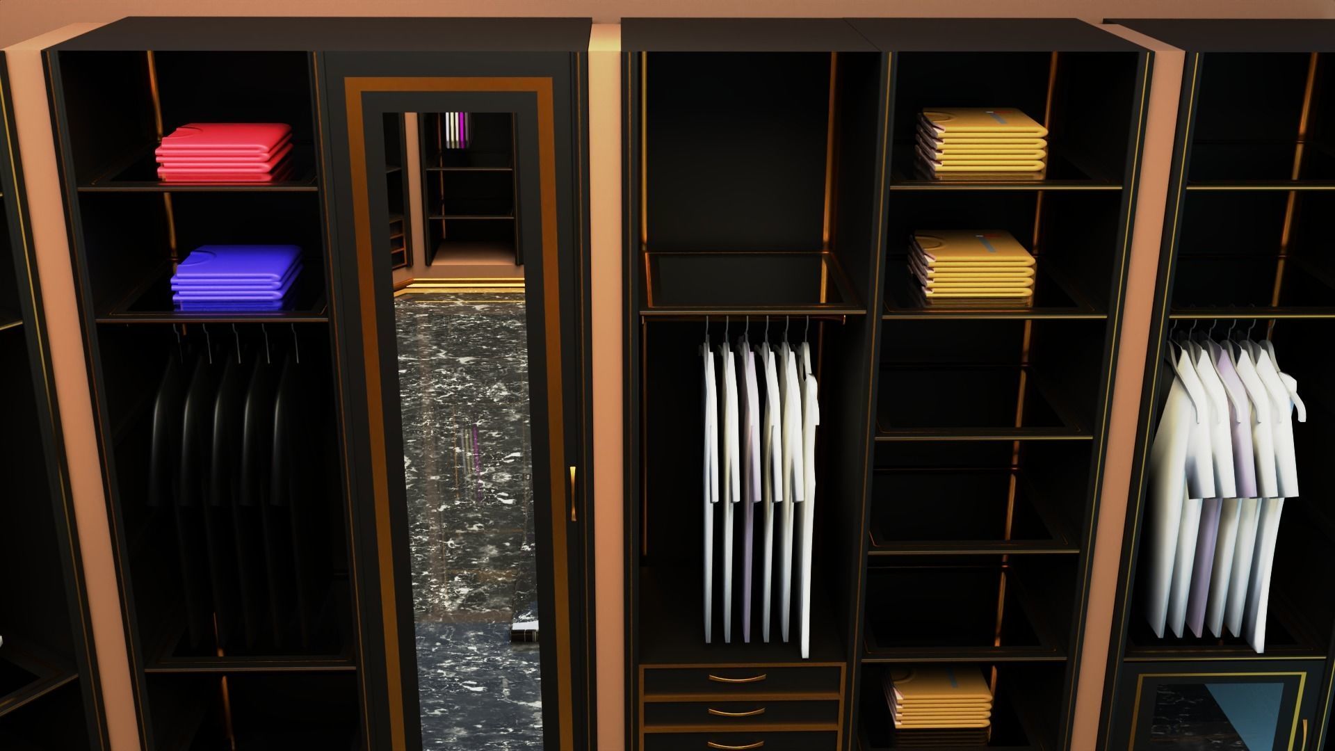 Dressing room design  3D model_8