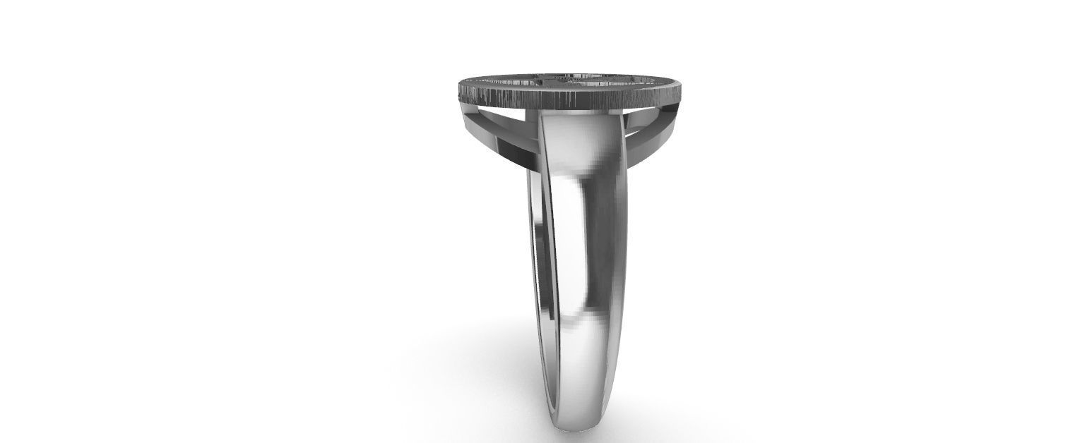 Pentagram Ring 3D print model_3