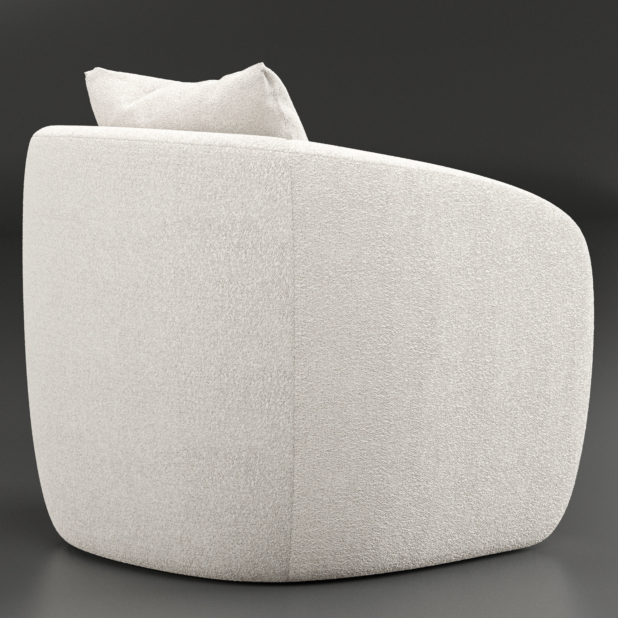 Jasper Boucle Swivel Armchair by Life interiors 3D model CGTrader