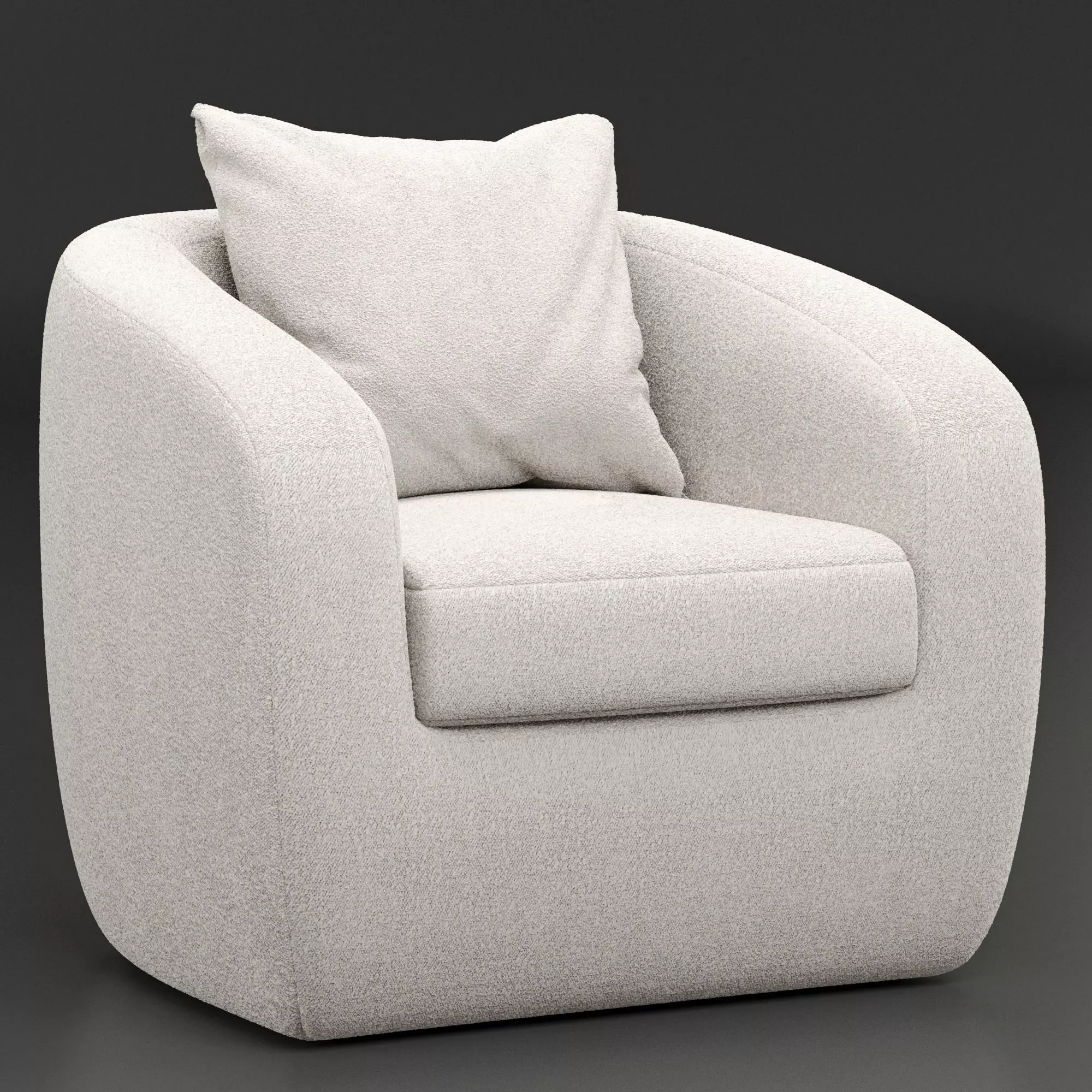 Jasper Boucle Swivel Armchair by Life interiors 3D model