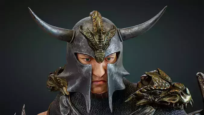 Warrior2 viking warrior Low-poly 3D model