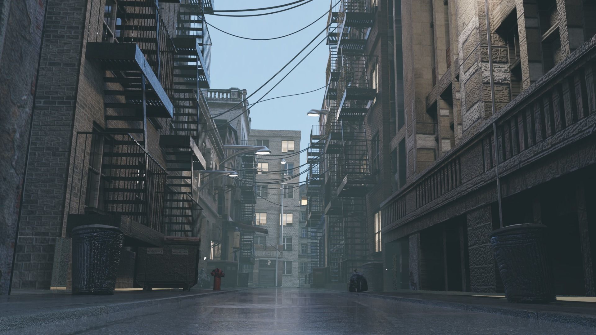 New York Alley Scene 3D model_11