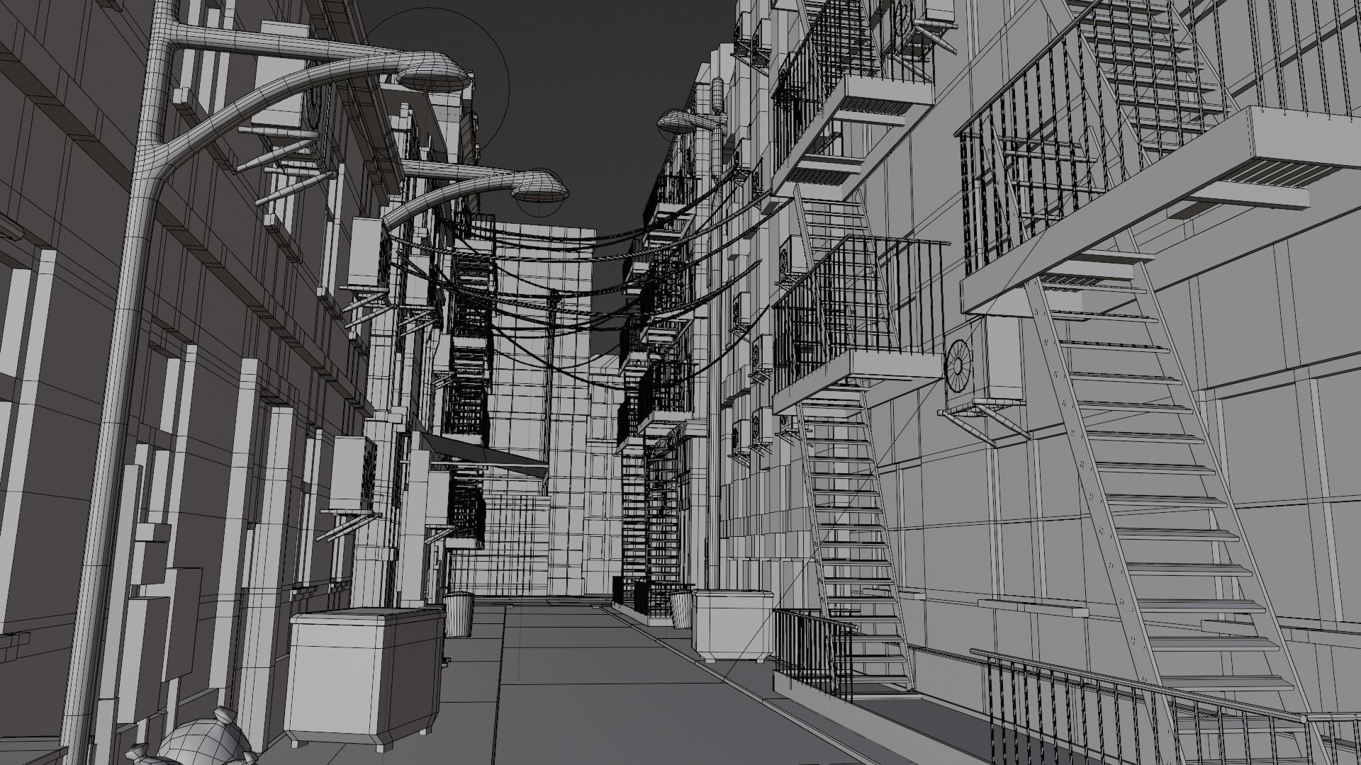 New York Alley Scene 3D model_15
