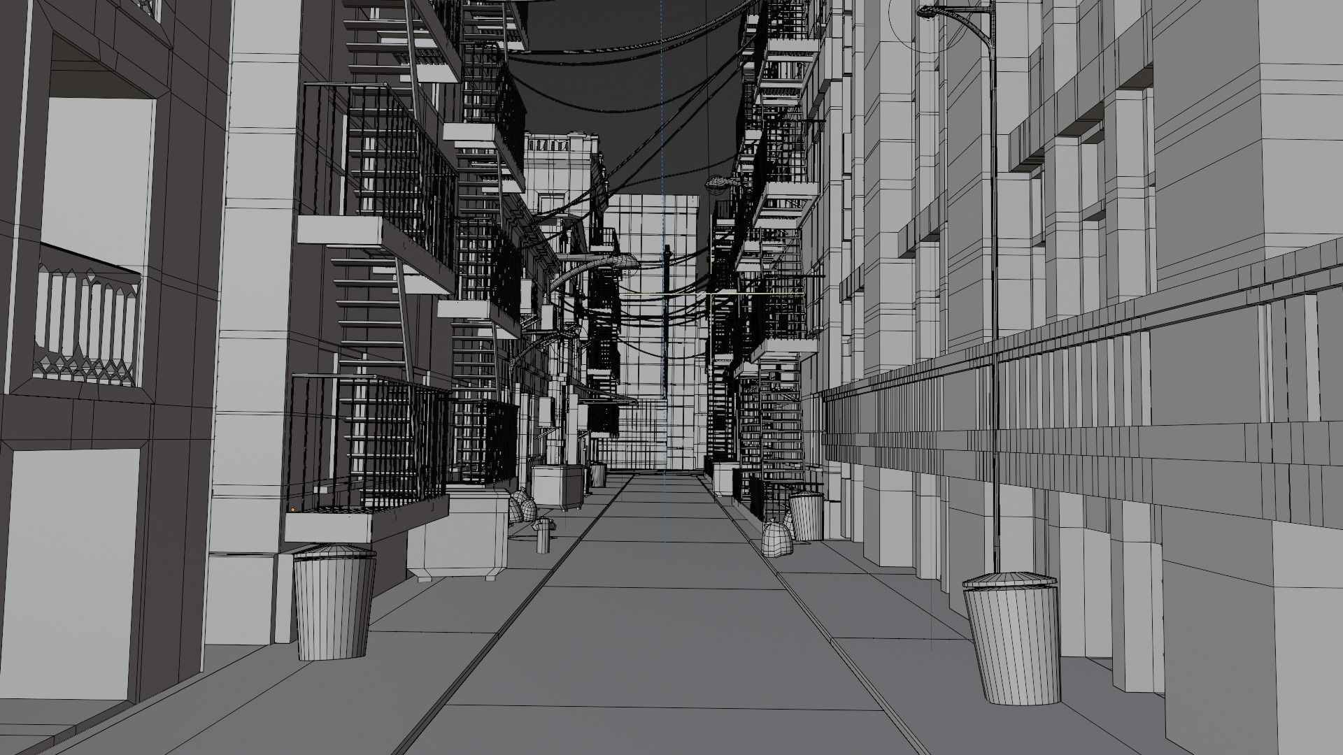 New York Alley Scene 3D model_16